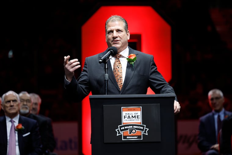 Mark Recchi, who remains the Flyers' record holder for points in a season, played for the Orange and Black for 10 seasons across two stints.