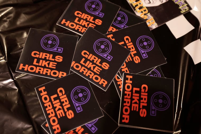 Girls Like Horror stickers and postcards were available at Girls Like Horror mixer at the Human Robot Bar (next to the Hiway Theater) in Jenkintown on August 29, 2025.