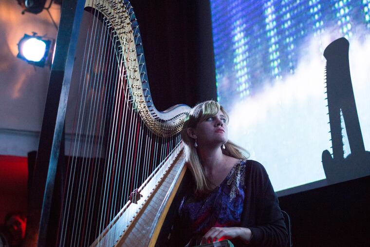 Harpist Mary Lattimore. The formerly Philadelphian musician will play Union Transfer on Saturday February 2 with singer-songwriter Meg Baird. the duo are opening for guitarist Steve Gunn