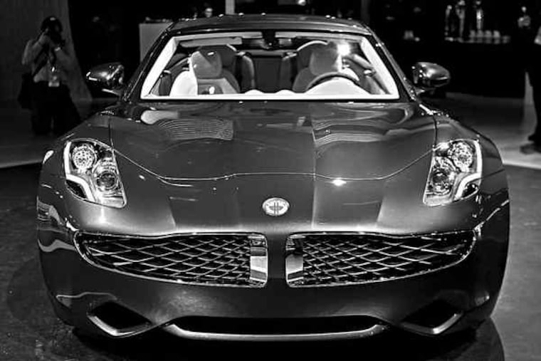 The high-end Fisker Karma, with a sticker price of $88,000, will be made in Finland. A more modest model will be made in Wilmington.