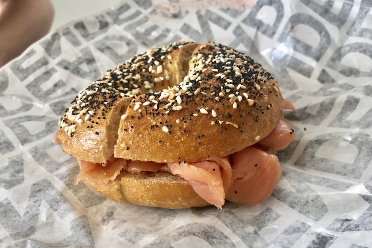 An everything-spiced bagel with local Water Dog smoked salmon is one of the specialties at Dead End Bakehouse in Ocean City.