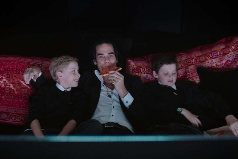 Nick Cave snacks and watches "Scarface" with his sons when not playing music, talking art, or in therapy in "20,000 Days on Earth."