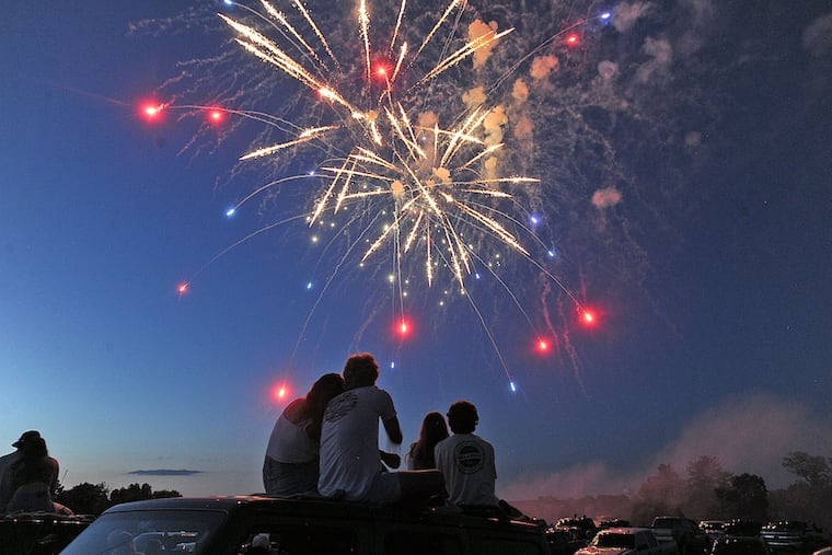 A Fourth of July fireworks show.