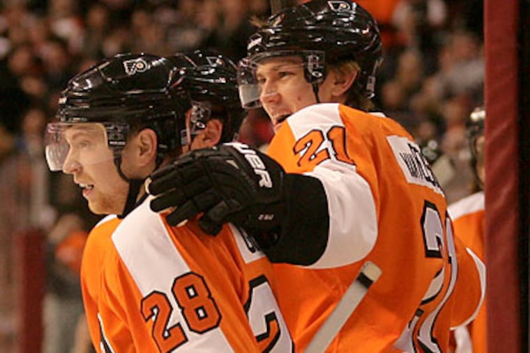 James van Riemsdyk's second-period goal sparked the Flyers' comeback. (Yong Kim/Staff Photographer)