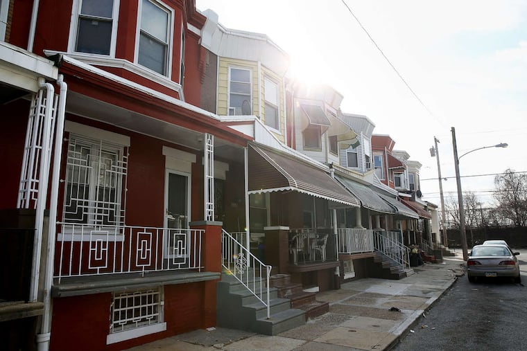 Rowhouses are pictured along the 3100 block of Pennock Street in North Philadelphia. A new program through the Pennsylvania Housing Finance Agency and the collaborative Philly5000 is giving first-time Philadelphia home buyers access to grants, forgivable loans, and favorable mortgages so they can afford to purchase homes.