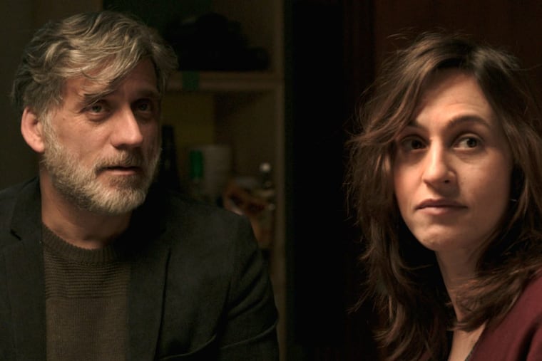 Lior Ashkenazi, left, and Sarah Adler in a scene from ‘Foxtrot.’