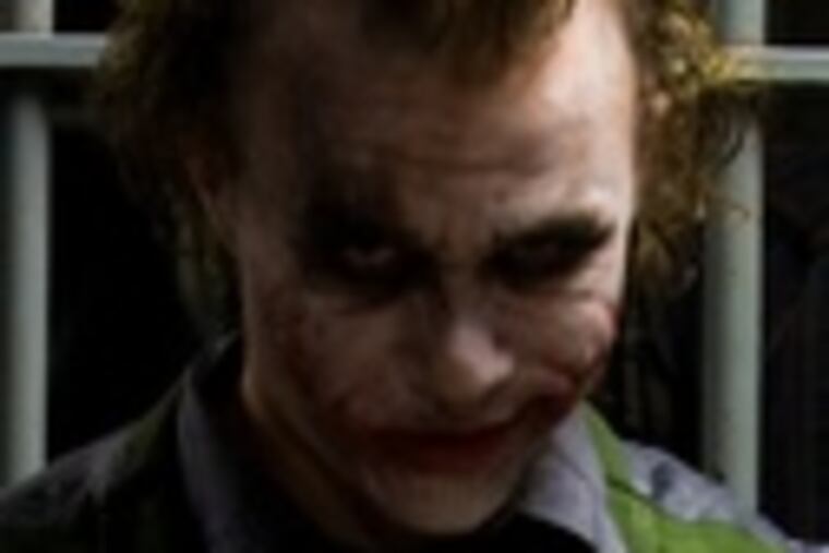 Heath Ledger as the Joker in "The Dark Knight," opening July 18; the interactive ad game started in May.