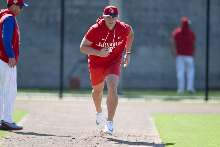 Phillies infield prospect Aidan Miller largely has been confined to training room work as he deals with a sore lower back.