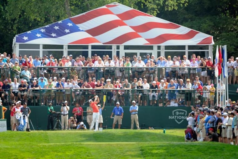 Nick Watney tees off on the 17th hole in the final round of the AT&T National golf tournament at Aronimink Golf Club, Sunday, July 3, 2011, in Newtown Square, Pa. (Barbara Johnston/AP file)