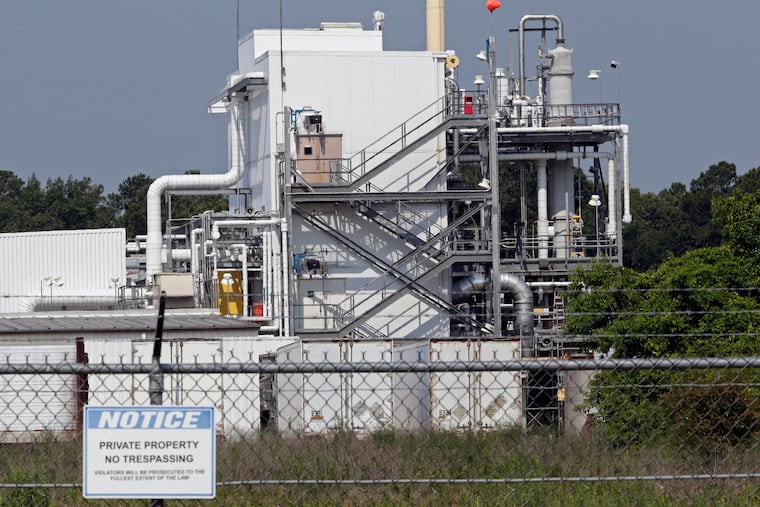 The Chemours Co.'s facility at the Fayetteville Works plant near Fayetteville, N.C., June 15, 2018.