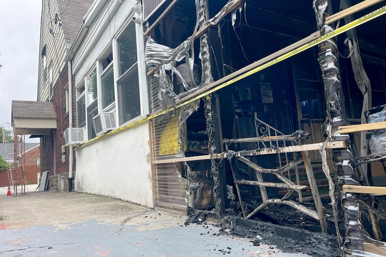 The aftermath of an July 5 arson attack at the Northeast Philadelphia Islamic Center in the Castor Gardens neighborhood.
