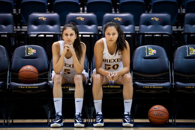 Drexel basketball players and sisters Maria Ferariu (5) and Ana Ferariu are from Romania.