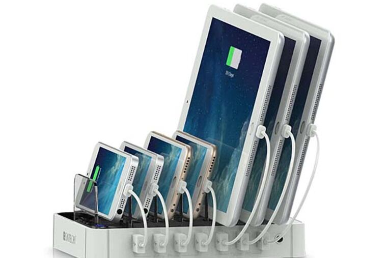 The Satechi 7-port USB Charging station stores and recharges up to seven devices. Enough for you?