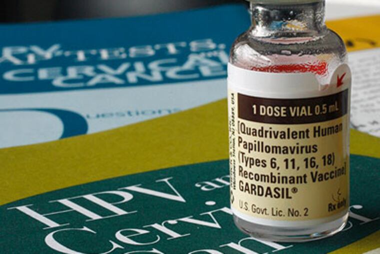 In the City of Brotherly Love last year, 75.9 percent of females aged 13 to 17 had received at least one shot of Merck's Gardasil or GlaxoSmithKline's Cervarix, and almost half had received all three shots, according to new government data. (AP Photo)
