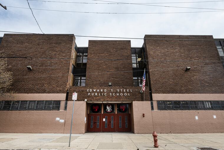 Steel Elementary is shown on Thursday, March 20, 2025 in North Philadelphia, Pa. Many Philly schools don't have even a single extracurricular program. Here's what it's been like to get a basketball team started at Steel Elementary, in Nicetown. We talk to students and staff at the K-8, where last year staff worked without pay to start a team as a way to get students - many of whom have mental health needs - to feel more connected to Steel. This year, they tried to get a team, but the district said no. Now, they're trying to start a track team.