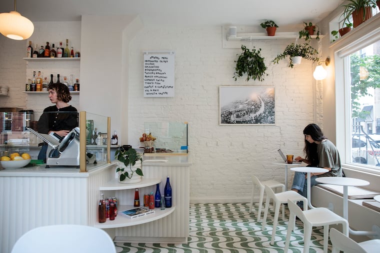 Musette Rittenhouse, at 20th and Locust Streets, serves a typical coffee shop menu (pastries, egg sandwich, cinnamon toast, overnight oats) that's rounded out by small plates (baked halloumi, brie and fig baguette, boquerones) and sliced-to-order charcuterie and cheese. The cafe, which has a non-alcoholic beverage menu, doubles as a low-key BYOB third space.