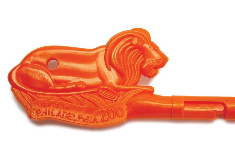 A lion-shaped Zoo Key at the Philadelphia Zoo.