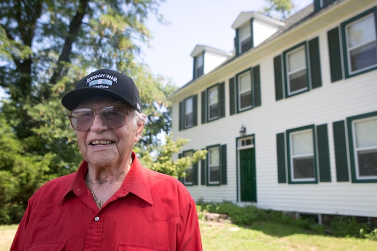 Mayor Meredith S. Dobbs stands outside his home at his family farm in Hi-Nella, a Camden County borough targeted for merger with adjoining communities under a proposal supported by NJ Senate President Steve Sweeney and others.
