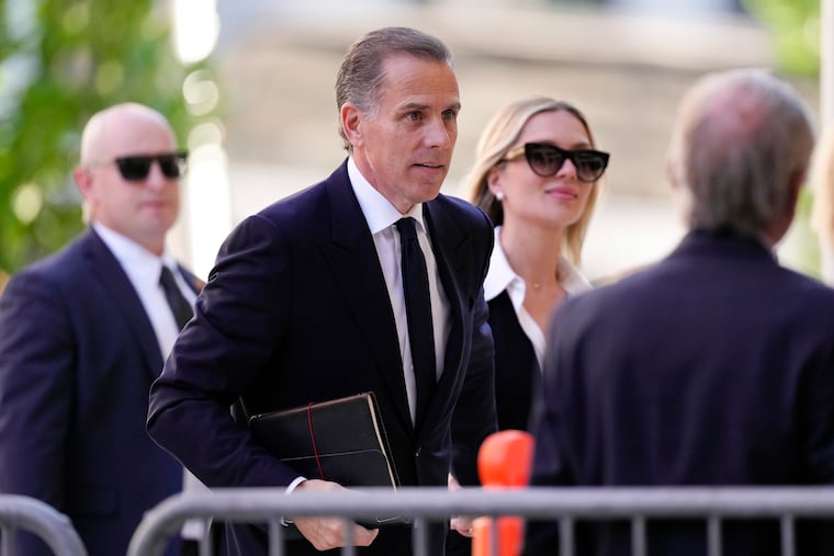 Hunter Biden arrives at federal court with his wife, Melissa Cohen Biden, in Wilmington, Del., on Monday, June 10, 2024.