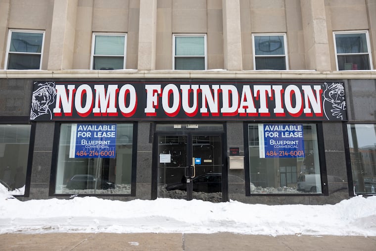 The outside of the NOMO Foundation building along Broad Street. An Inquirer investigation found a number of issues surrounding the Philadelphia nonprofit.