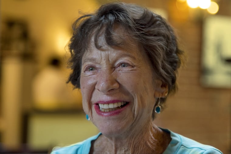 Ruth Rovner has dinner on South Street with a group of older beneficiaries of her scholarships at Community College of Philadelphia. Most went on to earn post graduate degrees, and the students who get her scholarship also get her time, as Rovner has done more than write a check. She has kept in touch with them.