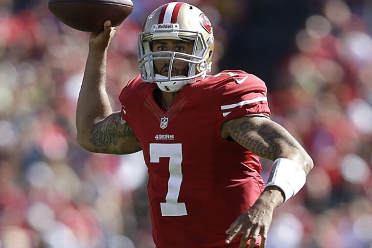 49ers quarterback Colin Kaepernick. (Marcio Jose Sanchez/AP)