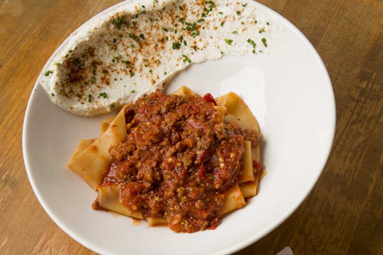 'Nduja and beef Bolognese, at Mercato.