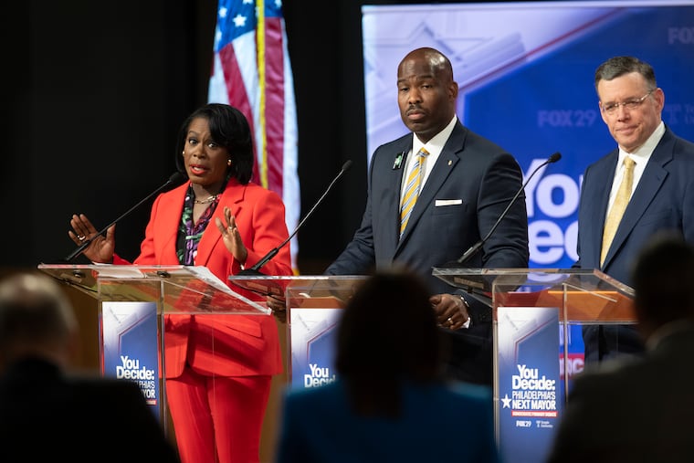 Top candidates for Philadelphia mayor — City Council Member Cherelle Parker (left) and businessman Jeff Brown (right) — have both embraced the idea of giving 10-year property tax abatements to projects that set aside 30% of their units for affordable housing.