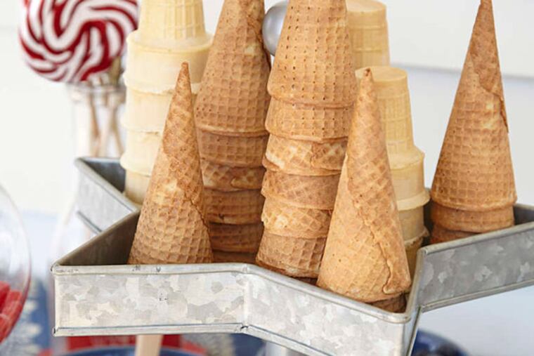 Galvanized metal star tiered stand from Pottery Barn.