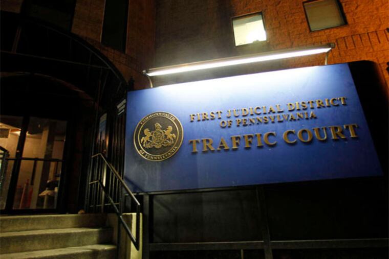 Philadelphia Traffic Court at Eighth and Spring Garden Streets was in session Thursday, but some of the judges hearing cases were from out of town.