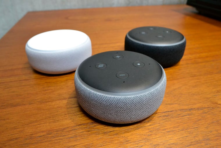 Echo Dot smart speakers.
