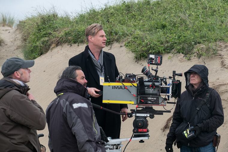 THOMP16 Director/writer/producer CHRISTOPHER NOLAN on the set of the Warner Bros. Pictures action thriller "DUNKIRK," a Warner Bros. Pictures release.Credit: Melinda Sue Gordon