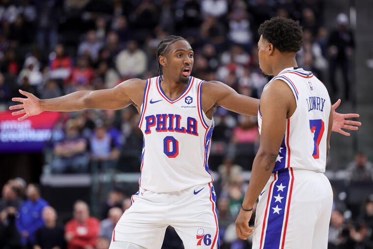 The Sixers have relied heavily on guard Tyrese Maxey (left) early this season.