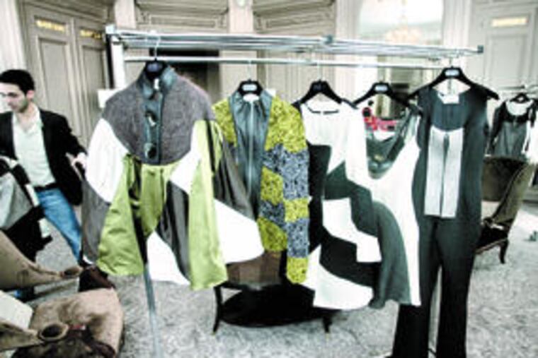 Some of Hian's color-blocked creations.