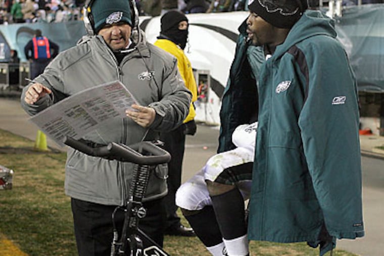 Marty Mornhinweg (left) believes that Michael Vick (right) can be better than Steve Young. (Yong Kim/Staff file photo)