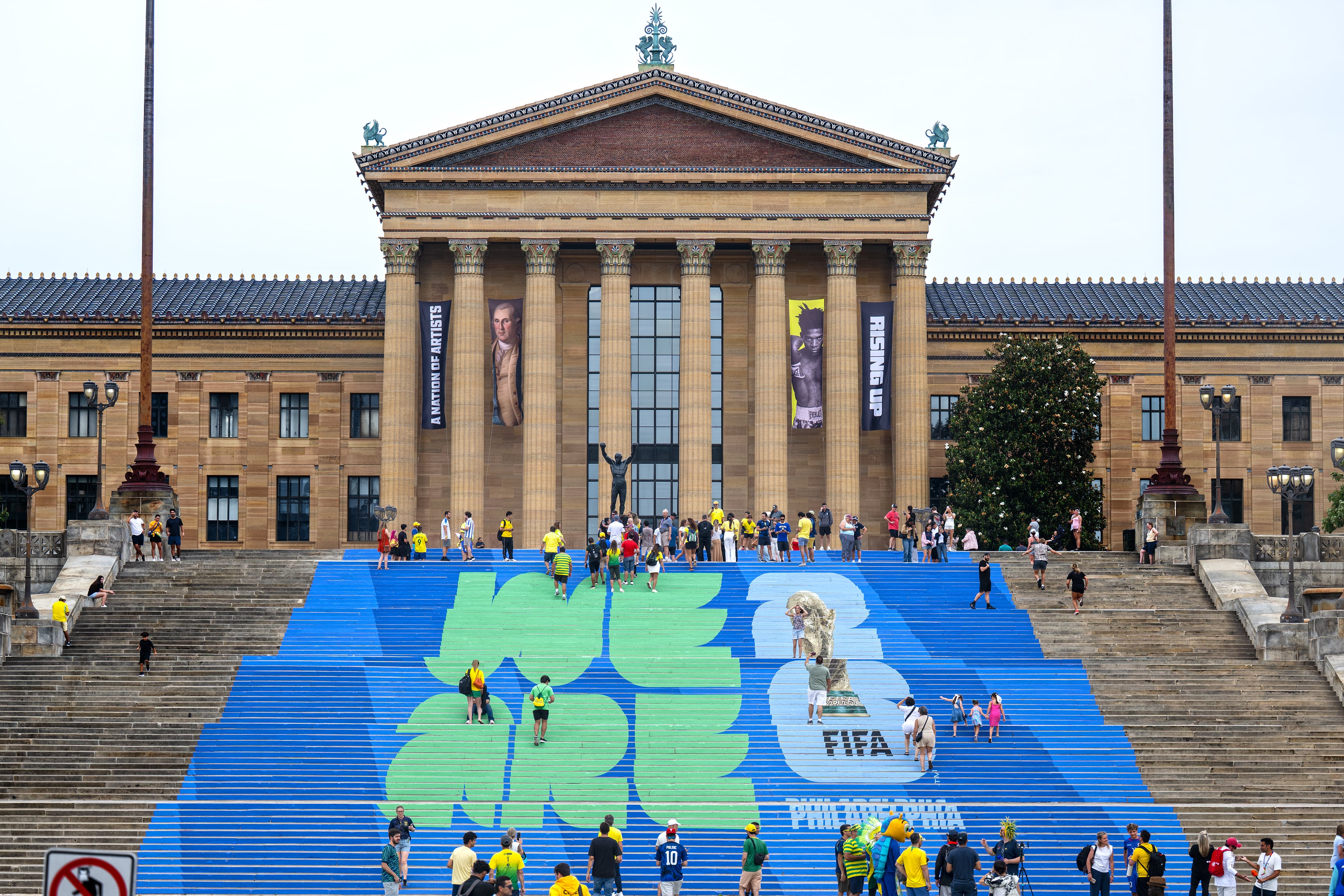 World Cup in Philly: Storms could interrupt tonight's game; Iraq fans try to Rocky jinx France