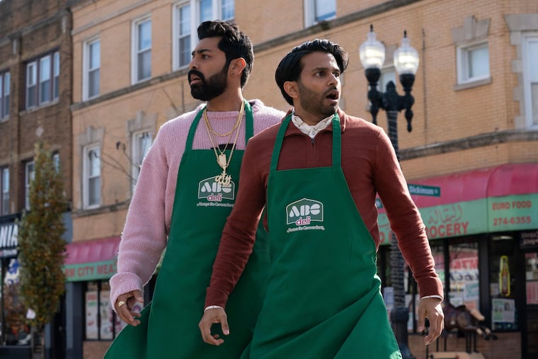 This image released by Disney shows Saagar Shaikh, left, and Asif Ali in a scene from "Deli Boys."