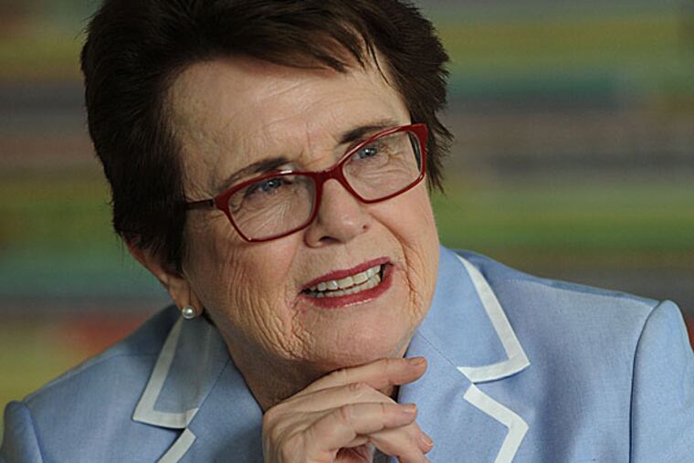 Billie Jean King. (Clem Murray/Staff Photographer)