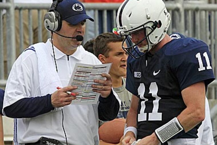 Bill O'Brien says of his no-huddle attack: “No one invented this. It’s just really like a huddle on the ball." (Gene J. Puskar/AP)