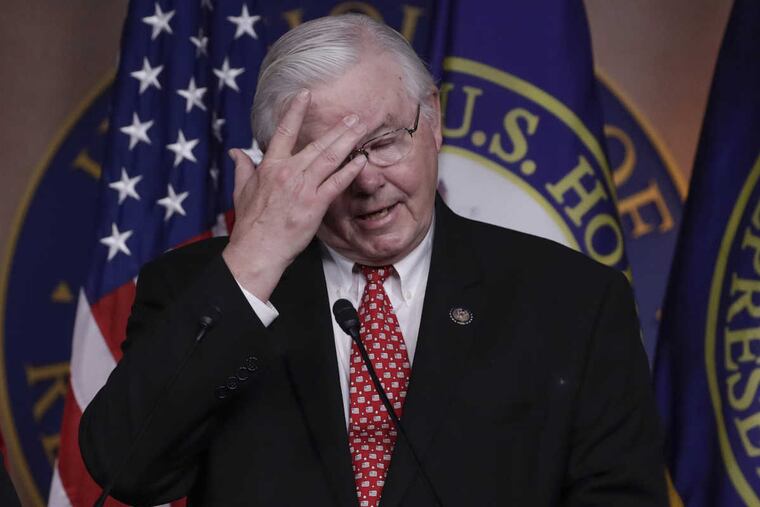 Rep. Joe Barton, R-Texas, talks about the attack on the Republican congressional baseball team in June. An explicit photo of him has been circulating online, prompting an apology.