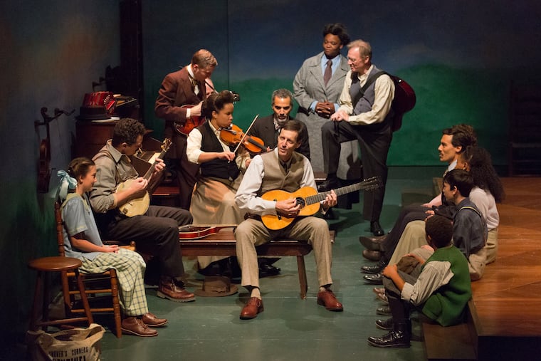 The production of "Our Town" at People's Light in Malvern begins with a pre-show hootenanny.