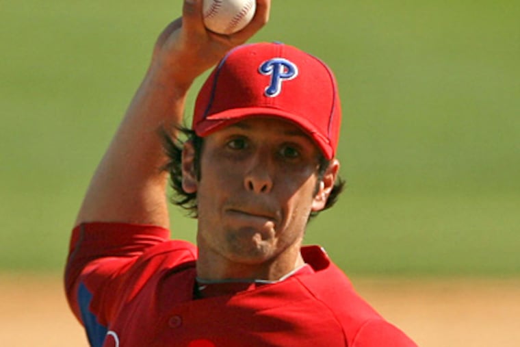 Phillies' pitcher Michael Stutes survived the first round of roster cuts. (Yong Kim / Staff Photographer)