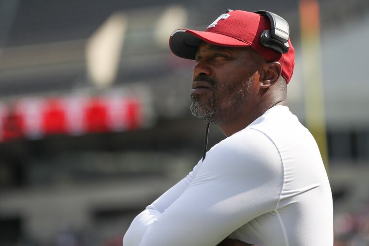 Temple coach Stan Drayton on the sideline during the loss to Rutgers at Lincoln Financial Field on Sept. 17.