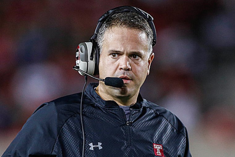 Temple head coach Matt Rhule. (Troy Taormina/USA Today Sports)
