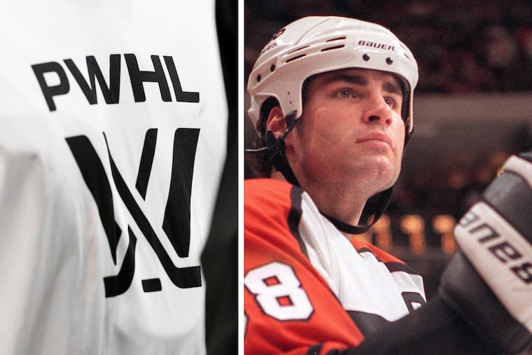 Former Flyer Eric Lindros attended the PWHL's inaugural game Monday in Toronto with his 8-year-old daughter.