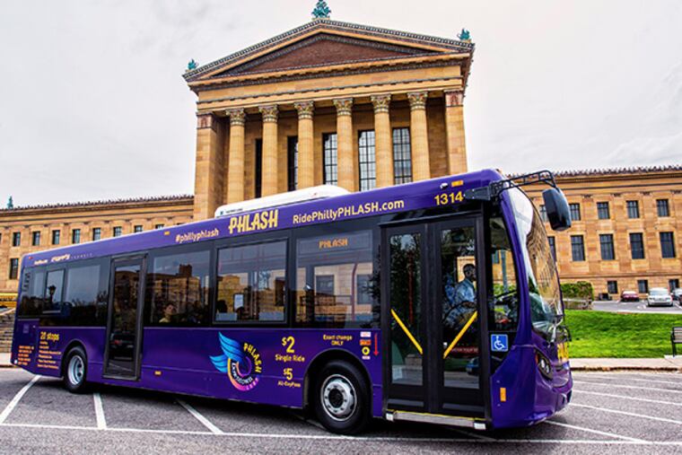 Visitors and locals use the Phlash to get to the city's historic and cultural attractions easily and quickly. (J. Fusco for VISIT PHILLY)