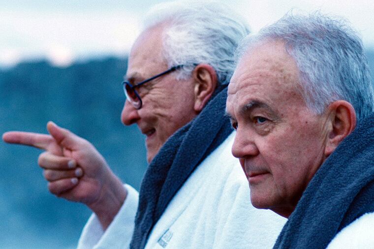 Two lonely sexagenarians and longtime friends - Earl Lynn Nelson (left) and Paul Eenhoorn - take a trip to the glorious land of geysers and hot springs. ANDREW REED / Sony Pictures Classics