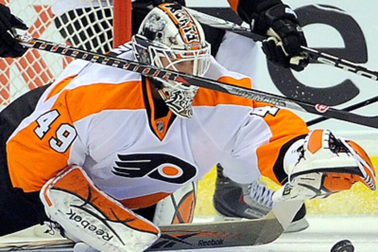 Flyers have waived goalie Michael Leighton today, according to GM Paul Holmgren. (Mark J. Terrill / AP Photo)