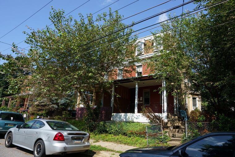 Exterior of home along 5900 block of Keystone St. in Wissinoming section of Philadelphia, site of an early Thursday morning homicide.