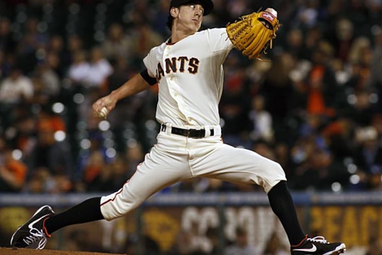 Giants starting pitcher Tim Lincecum. (George Nikitin/AP)